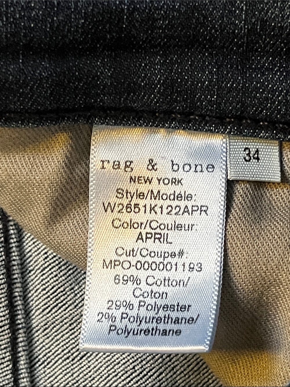 rag & bone Cate Mid Rise Ankle Skinny Jeans April Wash Size 34 - Picture 5 of 9